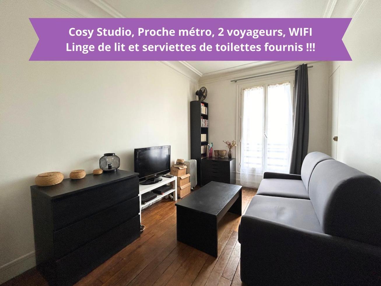 Cosy Studio - Proche Metro - 2 Voyageurs Daire Levallois-Perret Dış mekan fotoğraf